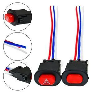 Motorcycle Hazard Light Switch Button 2Pcs Motorcycle Hazard Light Switch Button 2Pcs
