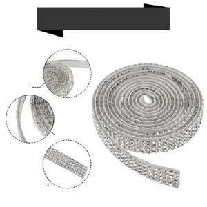 Silver Rhinestone Sticker Tape for Smooth Surfaces Silver Rhinestone Sticker Tape for Smooth Surfaces