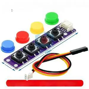 FOR Four-Digit Independent Keyboard Module 4-Key Touch Switch Io External Expansion Button Programming Ph2.0 Interface FOR Four-Digit Independent Keyboard Module 4-Key Touch Switch Io External Expansion Button Programming Ph2.0 Interface