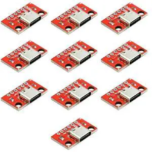 FOR 1/5/10pcs TYPE-C Female Test Board USB3.1 16P to 2.54 High Current Power Adapter Board Module for FOR 1/5/10pcs TYPE-C Female Test Board USB3.1 16P to 2.54 High Current Power Adapter Board Module for