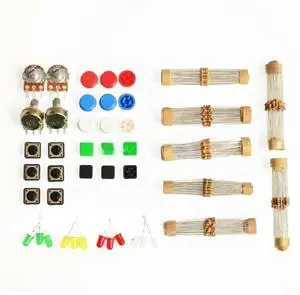 FOR 1 sets Handy Portable Resistor Kit for Starter Kit For R3 LED potentiometer tact switch pin header FOR 1 sets Handy Portable Resistor Kit for Starter Kit For R3 LED potentiometer tact switch pin header
