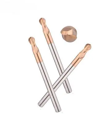 HRC55 2 Flutes Flat Coated Ball Nose End Mill HRC55 2 Flutes Flat Coated Ball Nose End Mill