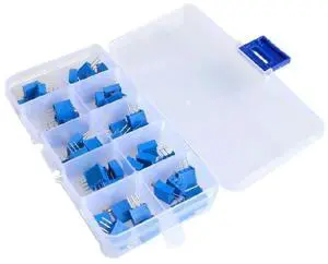 FOR 50pcs/lot 3296W series 500R 1K 2K 5K 10K 20K 50K 100K 200K 1M multi-turn potentiometer 10K Variable resistors With box set FOR 50pcs/lot 3296W series 500R 1K 2K 5K 10K 20K 50K 100K 200K 1M multi-turn potentiometer 10K Variable resistors With box set