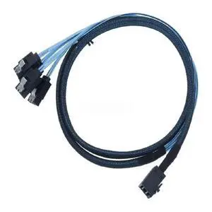 SFF-8643 to 4 Port 7Pin Breakout Cable PC Server SFF-8643 to 4 Port 7Pin Breakout Cable PC Server