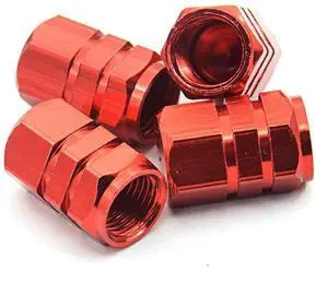 FOR 4 Pcs/set Aluminum Car Tire Valve Caps Hex Alloy Tyre Valve Airtight Cover Waterproof Dust For Auto Motorcycles Trucks Bikes