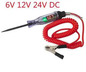 FOR 6V 24V Car Truck Voltage Circuit Tester Auto Tools Car Diagnostic Probe Test Pen Light Bulb Electric Measuring Pen Tools