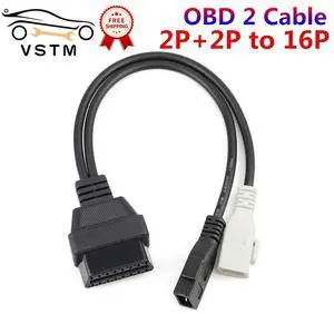 FOR For VAG 2P+2P to 16Pin OBD2 Cable For AU*DI 2X2 OBD1 OBD2 Car Diagnostic Cable 2P+2P to 16Pin Female Connector for