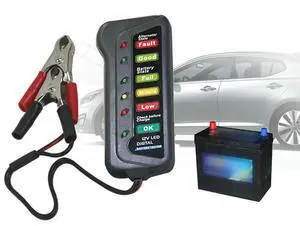 FOR Mini 12V Car Tester Digital Alternator Tester with 6 LED Lights Display Car Diagnostic Tool Auto Tester Analyzer