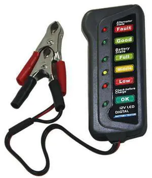 FOR Mini Car Tester Digital Alternator Tester 6 LED Lights Display Car Diagnostic Tool 12V Auto Tester Analyzer