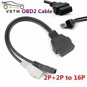 FOR OBD For 2+2 For 2x2 2+2 to 16 Pin OBD 2 Car Diagnostic Cable 16pin OBD2 kkl obdii Tools COM Male CY104-CN