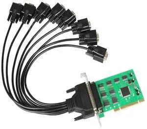 16C1058 8-Port Serial PCI card with fan out cable PCI to 8 RS232 DB9 Ports converter Industrial IO card