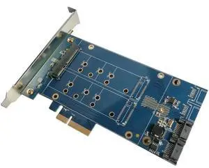PCIe X4 to 2.5" SATA +m.2+2Port SATA3.0, SATA Riser Card PCIe to SATA 2.5" SSD Adapter PCIe to M.2 Converter With RAID Function