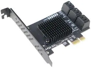 PCIe 2.0 x1 to SATA III 6 Ports Adapter Card Chipset Non-Raid IPFS Hard Drive and Adding SATA 3.0 Devices
