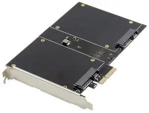 PCI-E X2 To 2.5-inch SATA3.0 RAID controller card SSD HDD 88SE9230 chipset 2 port Sata 3.0 to pcie raid card 6gbps Gen 3