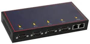 Industrial Grade Serial Server 4 port Serial RS232/485/422 Device 10/100Mbps Full Duplex /Half Duplex dual ethernet RJ45 to com
