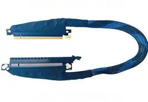 PCIE 4.0 X16 Graphics Card Extension Cable 180 Degree connector with Braided Mesh Sleeve server AI Processing