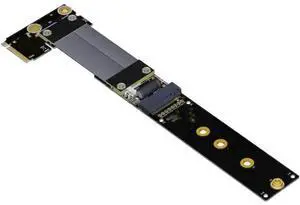 M.2 NVMe SSD Extension Cable M-Key Extender Turning 90 degrees Supports PCI-e 3.0 x4 Full Speed 5cm-60cm M.2 NVMe SSD Extension Cable M-Key Extender Turning 90 degrees Supports PCI-e 3.0 x4 Full Speed 5cm-60cm