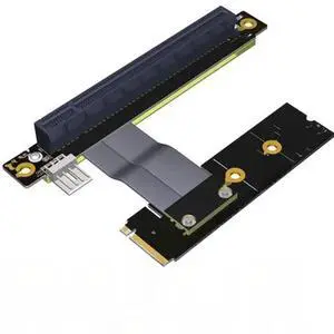 M.2 NVMe M Key to PCIe x4 x16 Extender Adapter 90 Degree Angled STX Motherboard Graphics Card Extension