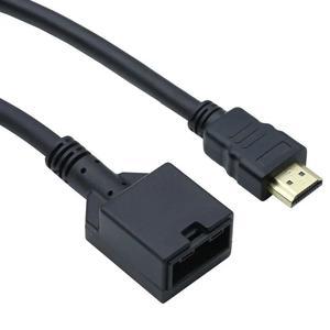 FOR HDMI E type female to HDMI A-type male 19P black molded 1.4V 4K car HD connection cable