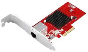 Pcie 4x lan 10000M Converter Adapter Server Network Card PCI-E X4 Single Electrical Port RJ45 10G Network Card AQC107 Chipset