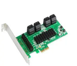 Chipset 8 Ports SATA 6GB PCI Express Controller Card PCI-e to SATA 3.0 converter Supports NCQ Port Multiplier FIS