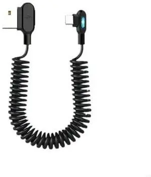 FOR USB C Cable 6A fast charges Reversible Coiled Designs Twist without Fast Charging Data Line for Phones FOR USB C Cable 6A fast charges Reversible Coiled Designs Twist without Fast Charging Data Line for Phones