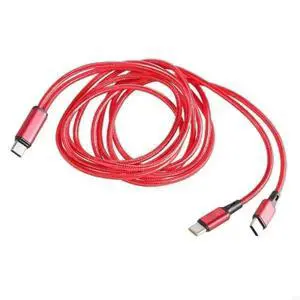 FOR Fast Speed Braided USB C to 2 USB C Fast Charging Data Splitter Cable for Multiple Devices FOR Fast Speed Braided USB C to 2 USB C Fast Charging Data Splitter Cable for Multiple Devices