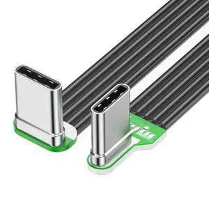 FOR 1pc USB C Cable Male to Male Elbow Flat Cable Fast Speed Charging and Data Transfer for Phones, Tablets and More Electronics FOR 1pc USB C Cable Male to Male Elbow Flat Cable Fast Speed Charging and Data Transfer for Phones, Tablets and More Electronics