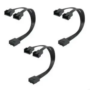 FOR PWM Fan Splitter 4 Adapter Cable 1 to 2 Computer CPU Fan Splitter PC Fan Extension Power Cable Fan Cooling Y Splitter FOR PWM Fan Splitter 4 Adapter Cable 1 to 2 Computer CPU Fan Splitter PC Fan Extension Power Cable Fan Cooling Y Splitter