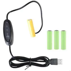 FOR USB AA Cable, Power Supply Converter for LED Lights and Remote, 5V, 2A to 3V, 4.5V, 6V, 5W, LR6 FOR USB AA Cable, Power Supply Converter for LED Lights and Remote, 5V, 2A to 3V, 4.5V, 6V, 5W, LR6