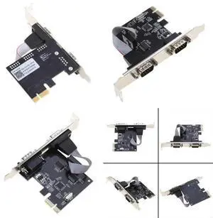 FOR PCIE to Two Serial Port DB9 Card RS232 COM Port PCIE PCI for Express Expansion Adapter Card FOR PCIE to Two Serial Port DB9 Card RS232 COM Port PCIE PCI for Express Expansion Adapter Card