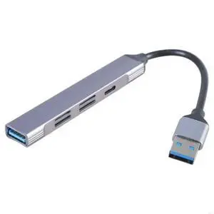 FOR 4 Ports Aluminum Alloy USB Hub with 2USB2.0 1USB3.0 TypeC Adapter 4 in 1 Dock FOR 4 Ports Aluminum Alloy USB Hub with 2USB2.0 1USB3.0 TypeC Adapter 4 in 1 Dock