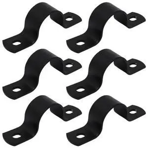 6Pcs 3/4in Black U-Clamps Pipe Brackets 6Pcs 3/4in Black U-Clamps Pipe Brackets