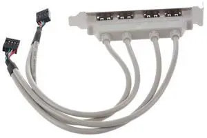 4 Port USB2.0 to 9Pin Header Bracket 4 Port USB2.0 to 9Pin Header Bracket