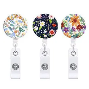 3Pcs Badge Reels with Alligator Clip 3Pcs Badge Reels with Alligator Clip