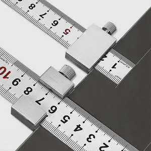 150mm Woodworking Steel Ruler with Stop 150mm Woodworking Steel Ruler with Stop