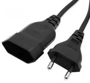 0.5m European 2Prong Power Extension 0.5m European 2Prong Power Extension