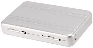 Mini Card Case for Business Cards Silver Mini Card Case for Business Cards Silver