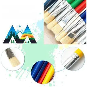 16Pcs Large Round/Flat Paint Brushes 16Pcs Large Round/Flat Paint Brushes