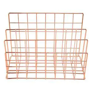 3-Slot Metal Wire Desktop Mail Organizer 3-Slot Metal Wire Desktop Mail Organizer