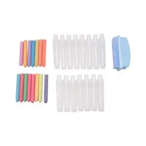 15Pcs Dustless Chalk with Eraser 15Pcs Dustless Chalk with Eraser