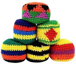 Multi-Color Knitted Crochet Foot Bag Multi-Color Knitted Crochet Foot Bag