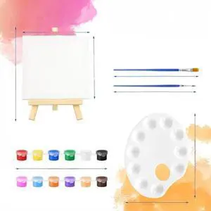 Mini Canvas Easels Palette Paint Brushes Mini Canvas Easels Palette Paint Brushes