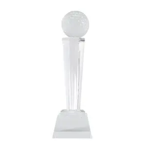 9x2.8in Crystal Glass Golf Trophy 9x2.8in Crystal Glass Golf Trophy