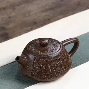 100ml Clay Raw Ore Scoop Teapot 100ml Clay Raw Ore Scoop Teapot