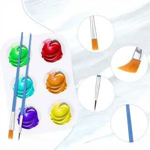 100Pcs Nylon Brushes +50Pcs Palette 100Pcs Nylon Brushes +50Pcs Palette