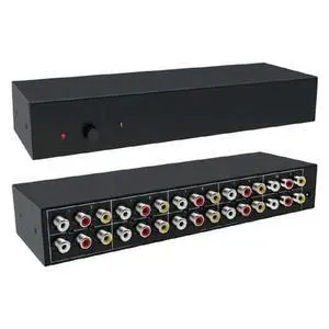 FOR 2 In 8 Out AV SWITCH RCA Video Audio Splitter Selector Switcher FOR 2 In 8 Out AV SWITCH RCA Video Audio Splitter Selector Switcher