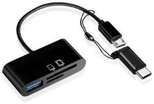 3 in 1 Type C Card Adapter to Micro USB TF Card Reader 3 in 1 Type C Card Adapter to Micro USB TF Card Reader