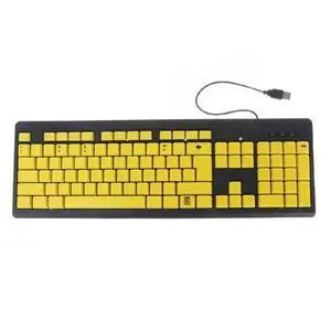 USB Keyboard Large Yellow Letters Full Size Learn USB Keyboard Large Yellow Letters Full Size Learn