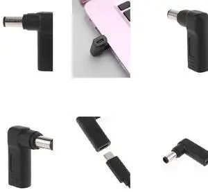 Type C to DC Adapter Fast Charging 90 Degree 7.4x5 Type C to DC Adapter Fast Charging 90 Degree 7.4x5